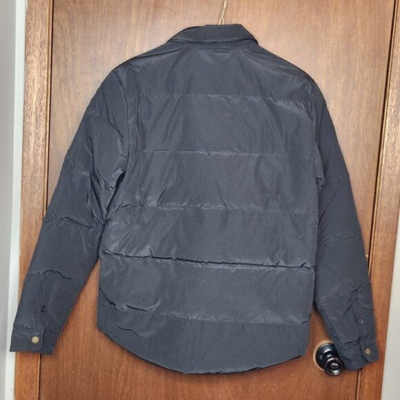 NWOT Marine Layer Men’s Jet Black Puffer Oversized Coat Size Small - Picture 4 of 6